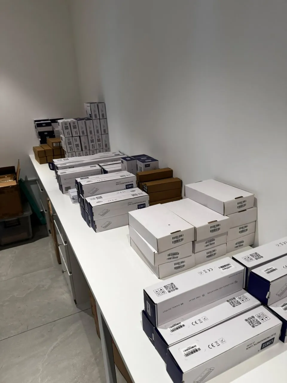 LOKIZ electromagnetic lock stock at the Business Village warehouse, Dubai
