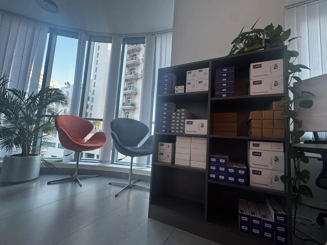 LOKIZ office product display with access control stock — Business Village, Dubai