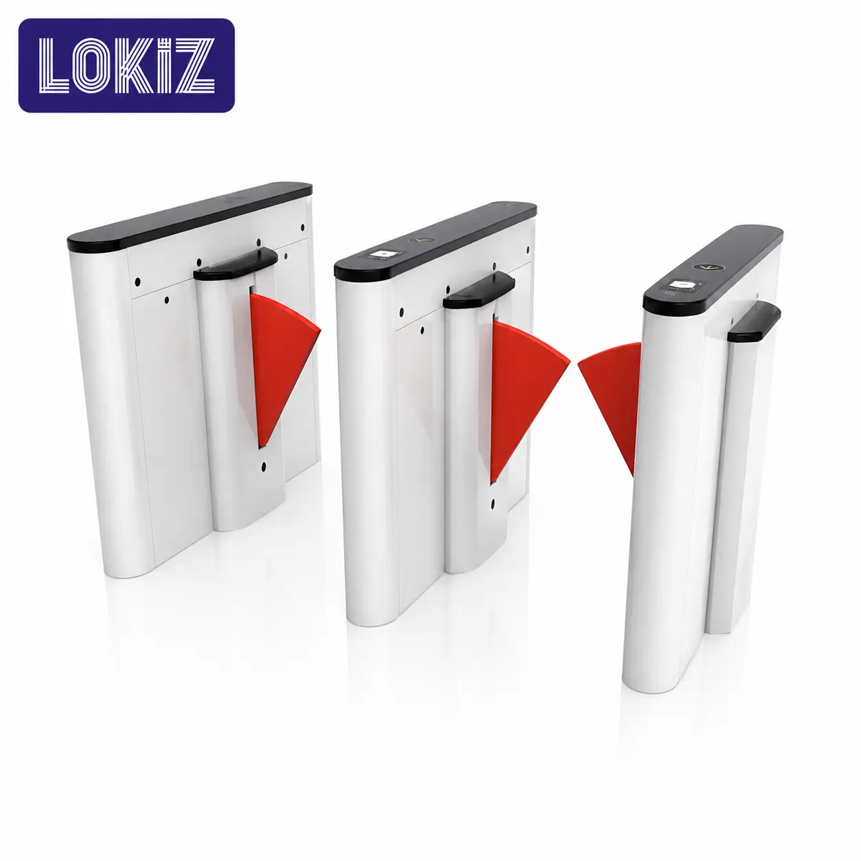 Retractable Flap Barrier Turnstile Dubai UAE — LOKIZ Entrance Control System