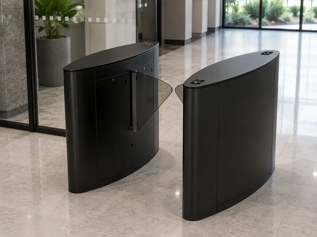 Flap Barrier Turnstile Abu Dhabi — LOKIZ Entrance Control Supplier UAE