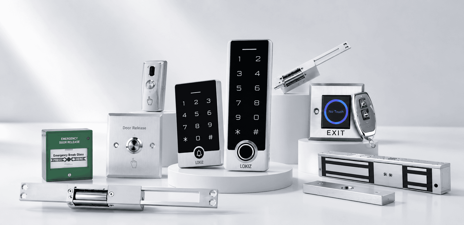 LOKIZ biometric access control system and magnetic door lock products Dubai UAE