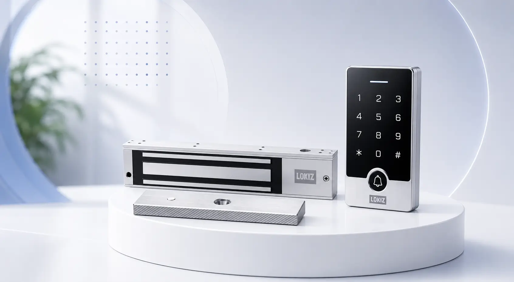 Magnetic lock integration with biometric access control